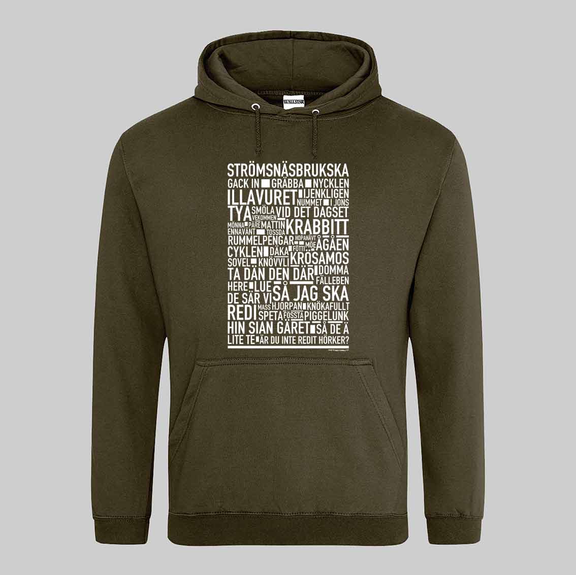 Strömsnäsbrukska Dialekt Text Hoodie
