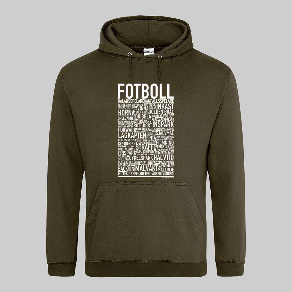 Fotboll Text Hoodie