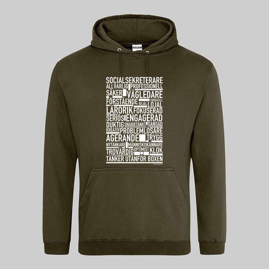 Socialsekreterare Text Hoodie