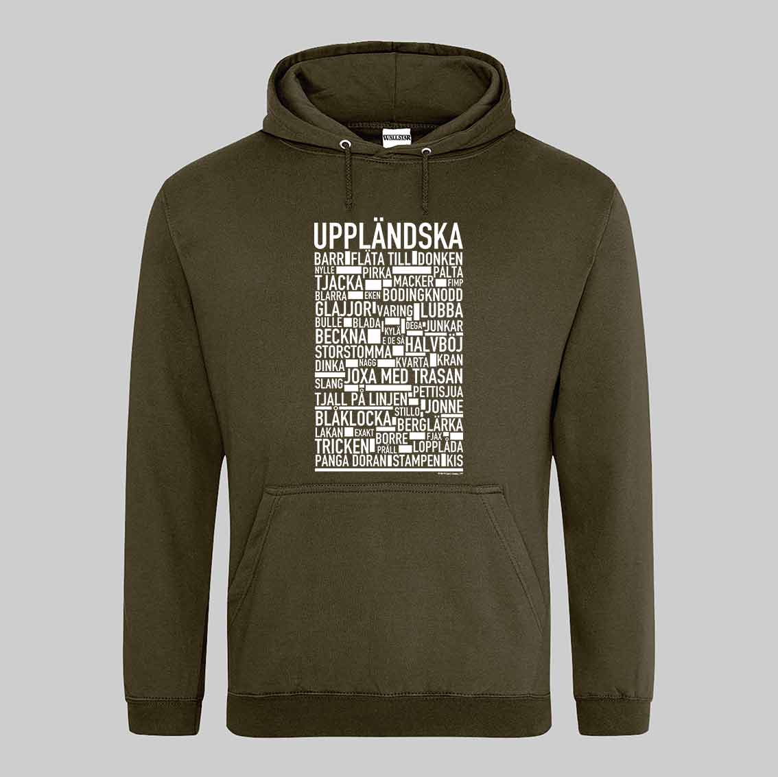 Uppländska Dialekt Text Hoodie