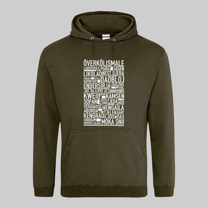 Överkölismale Dialekt Text Hoodie