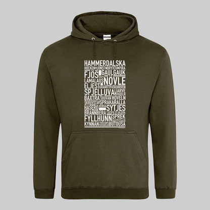 Hammerdalska Dialekt Text Hoodie