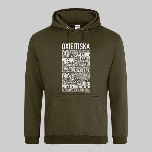 Oxieitiska Dialekt Text Hoodie