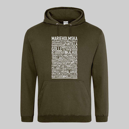 Marieholmska Dialekt Text Hoodie