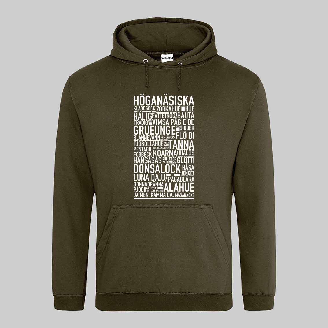 Höganäsiska Dialekt Text Hoodie