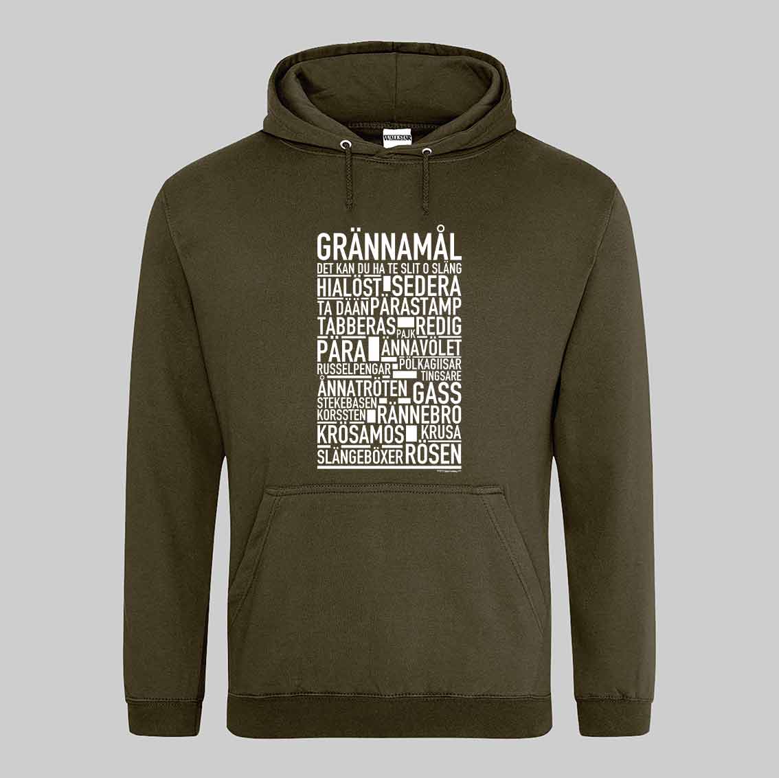 Grännamål Dialekt Text Hoodie