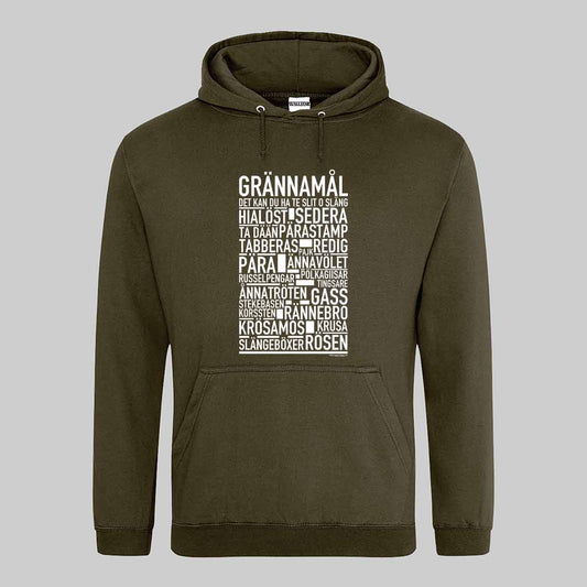 Grännamål Dialekt Text Hoodie