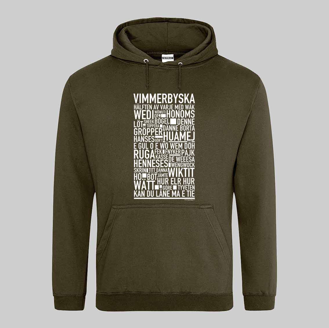 Vimmerbyska Dialekt Text Hoodie