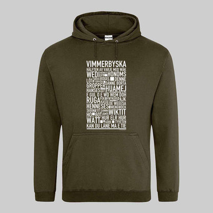 Vimmerbyska Dialekt Text Hoodie