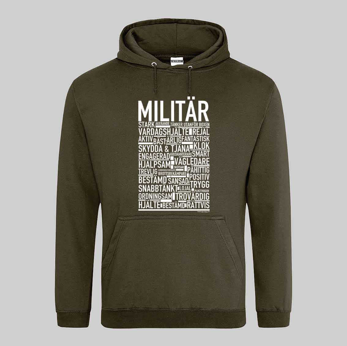 Militär Text Hoodie