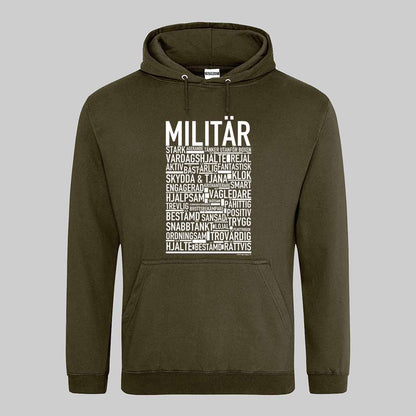 Militär Text Hoodie