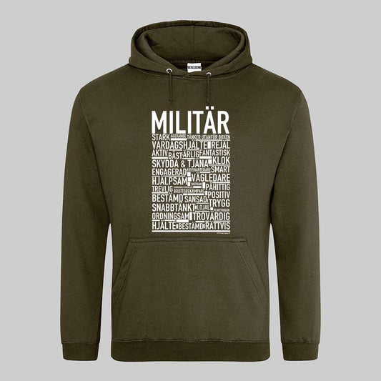 Militär Text Hoodie