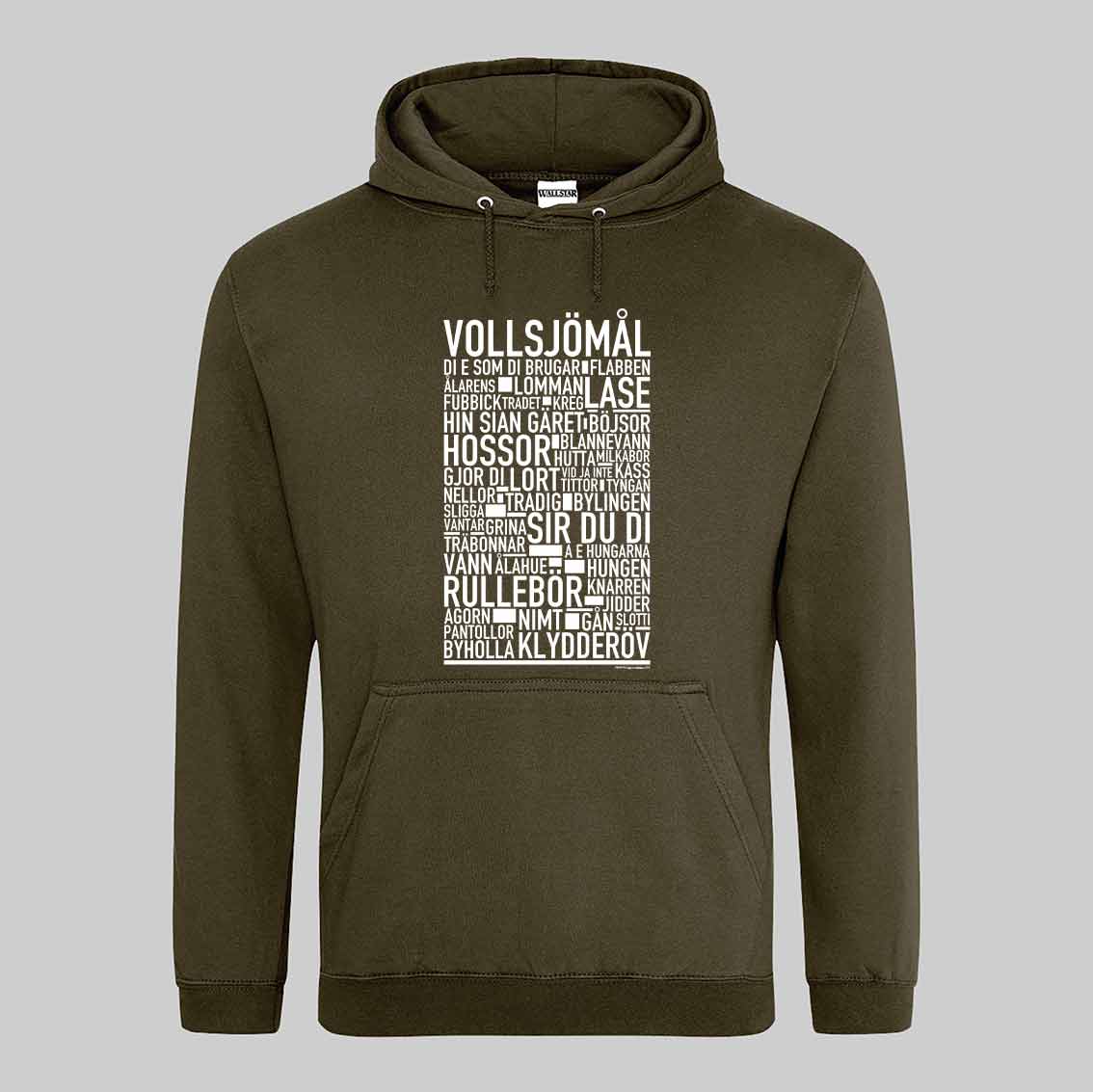 Vollsjömål Dialekt Text Hoodie