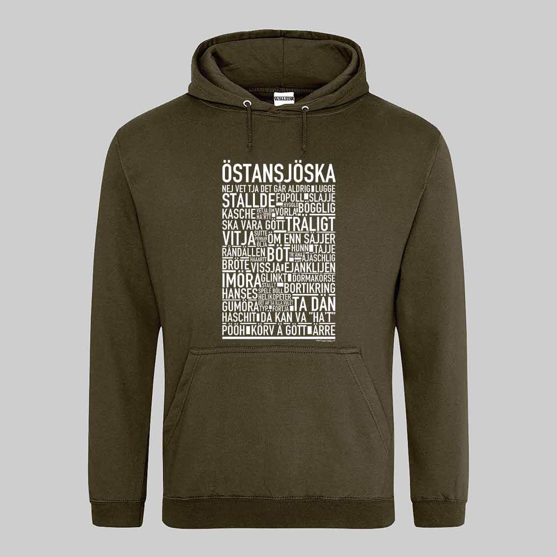Östansjöska Dialekt Text Hoodie
