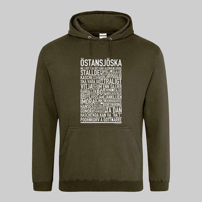 Östansjöska Dialekt Text Hoodie