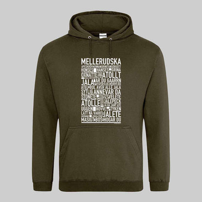 Mellerudska Dialekt Text Hoodie