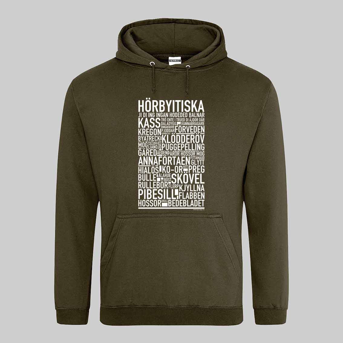 Hörbyitiska Dialekt Text Hoodie
