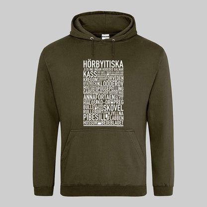 Hörbyitiska Dialekt Text Hoodie