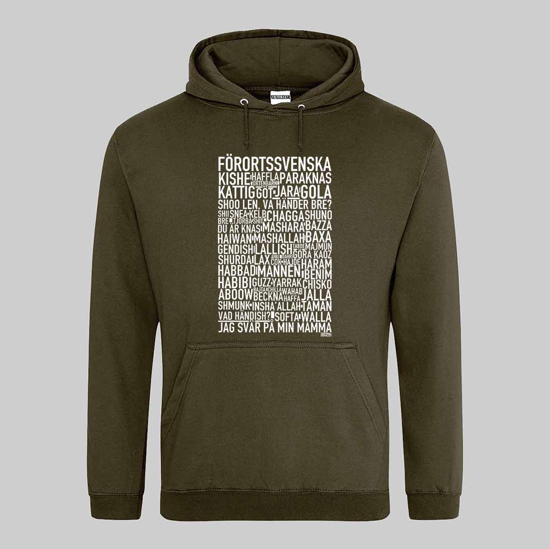 Förortssvenska Dialekt Text Hoodie