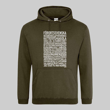 Förortssvenska Dialekt Text Hoodie