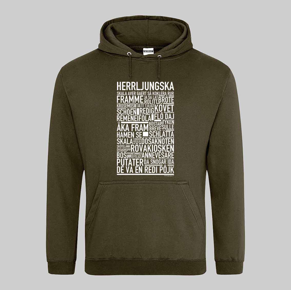 Herrljungska Dialekt Text Hoodie