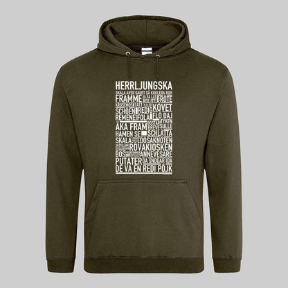 Herrljungska Dialekt Text Hoodie