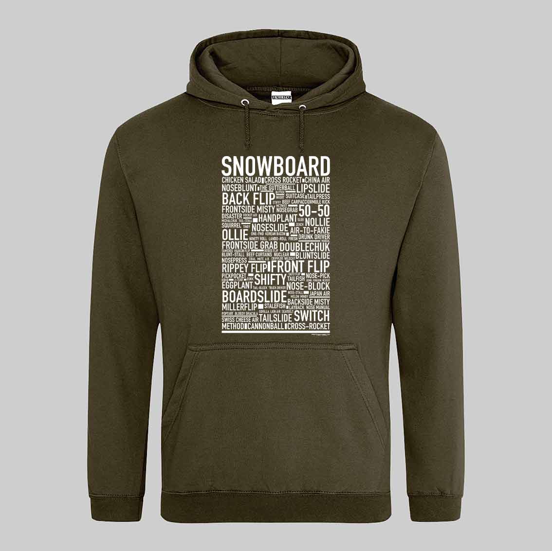 Snowboard Text Hoodie