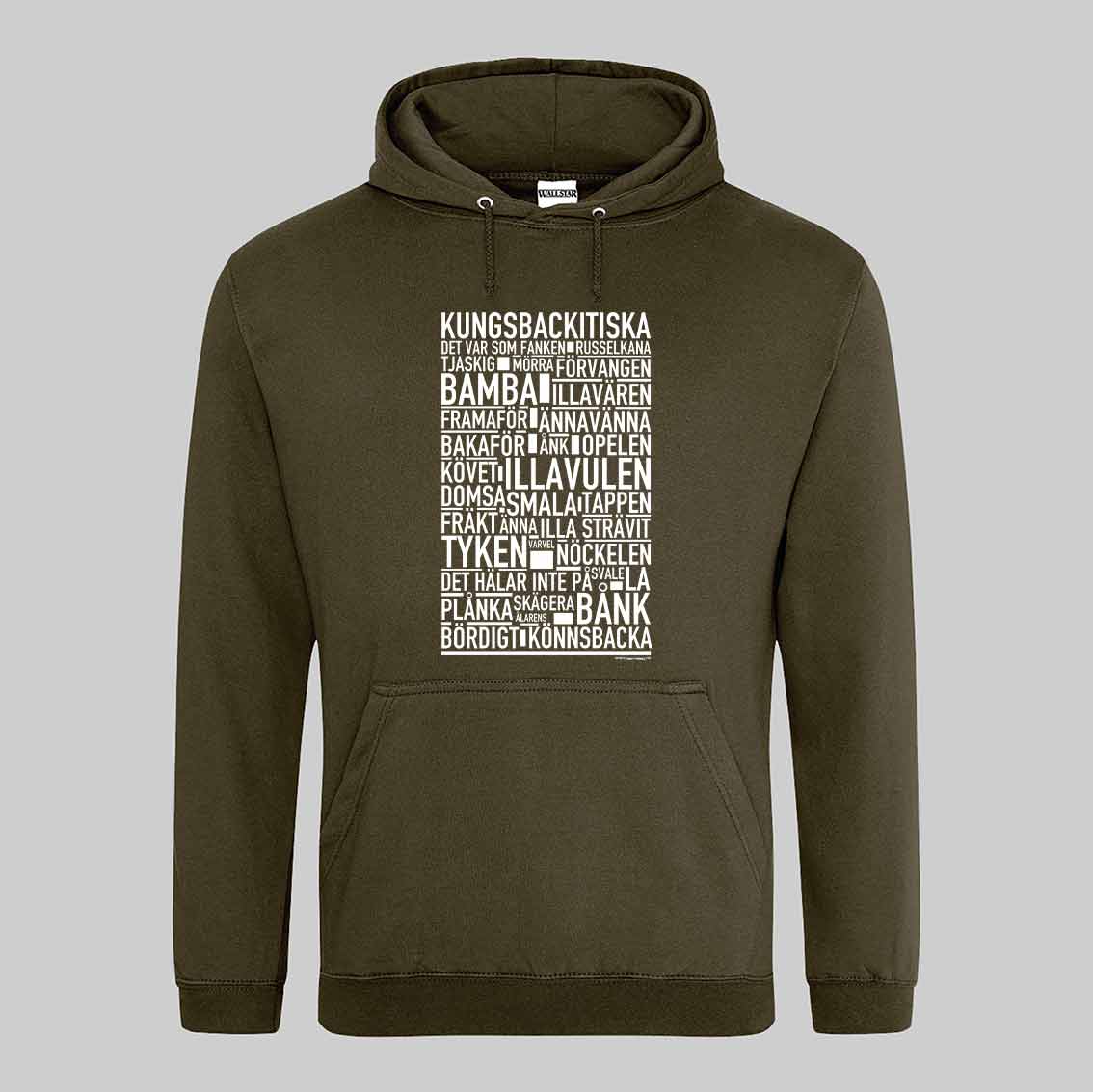 Kungsbackitiska Dialekt Text Hoodie