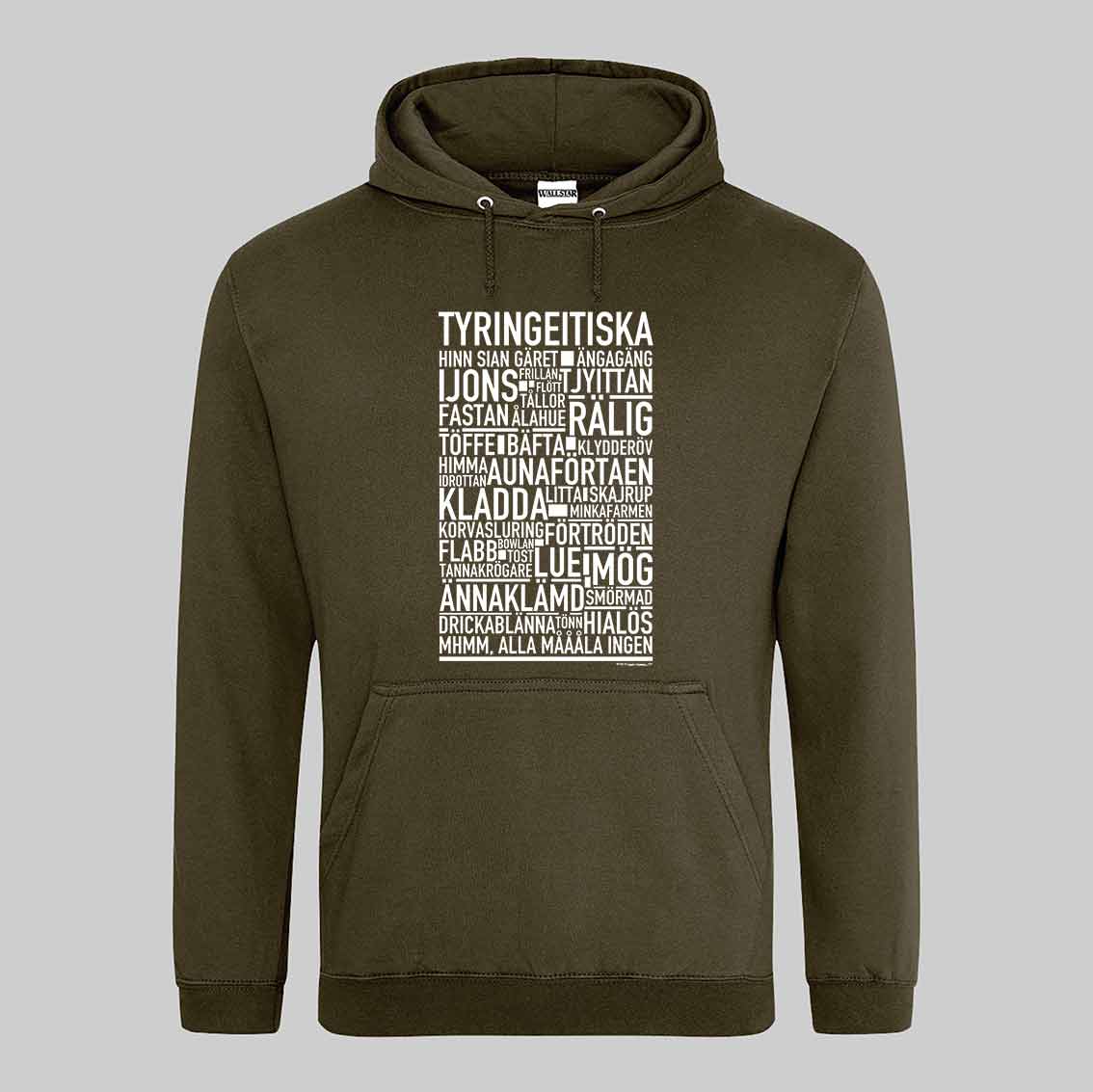 Tyringeitiska Dialekt Text Hoodie