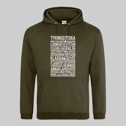 Tyringeitiska Dialekt Text Hoodie