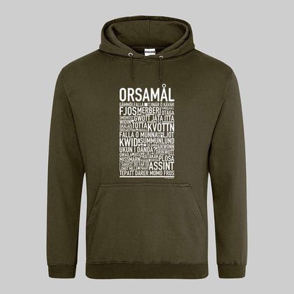 Orsamål Dialekt Text Hoodie