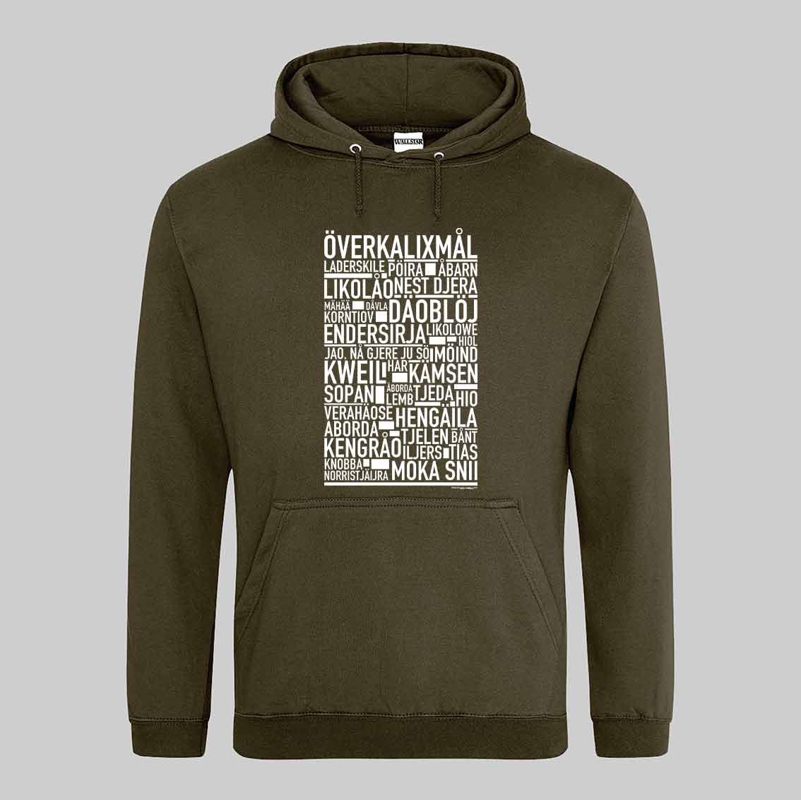 Överkalixmål Dialekt Text Hoodie