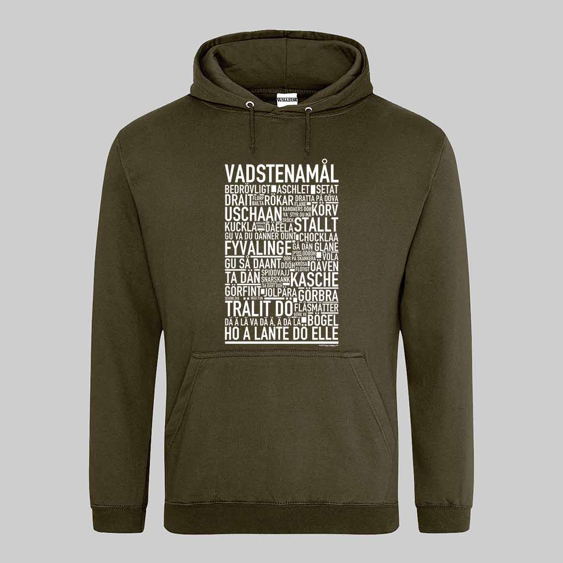 Vadstenamål Dialekt Text Hoodie