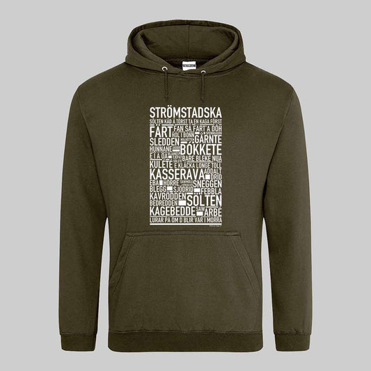 Strömstadska Dialekt Text Hoodie