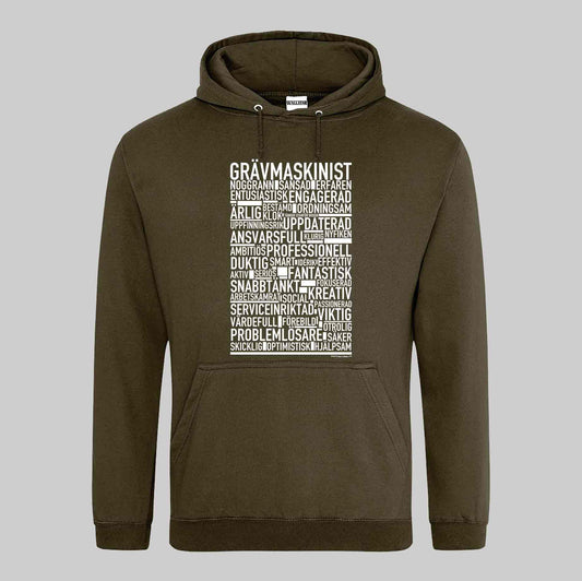 Grävmaskinist Text Hoodie
