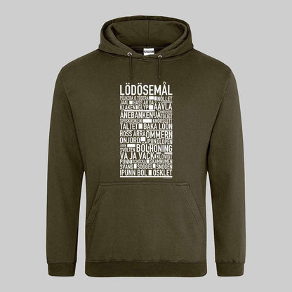 Lödösemål Dialekt Text Hoodie