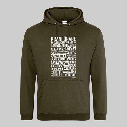 Kranförare Text Hoodie