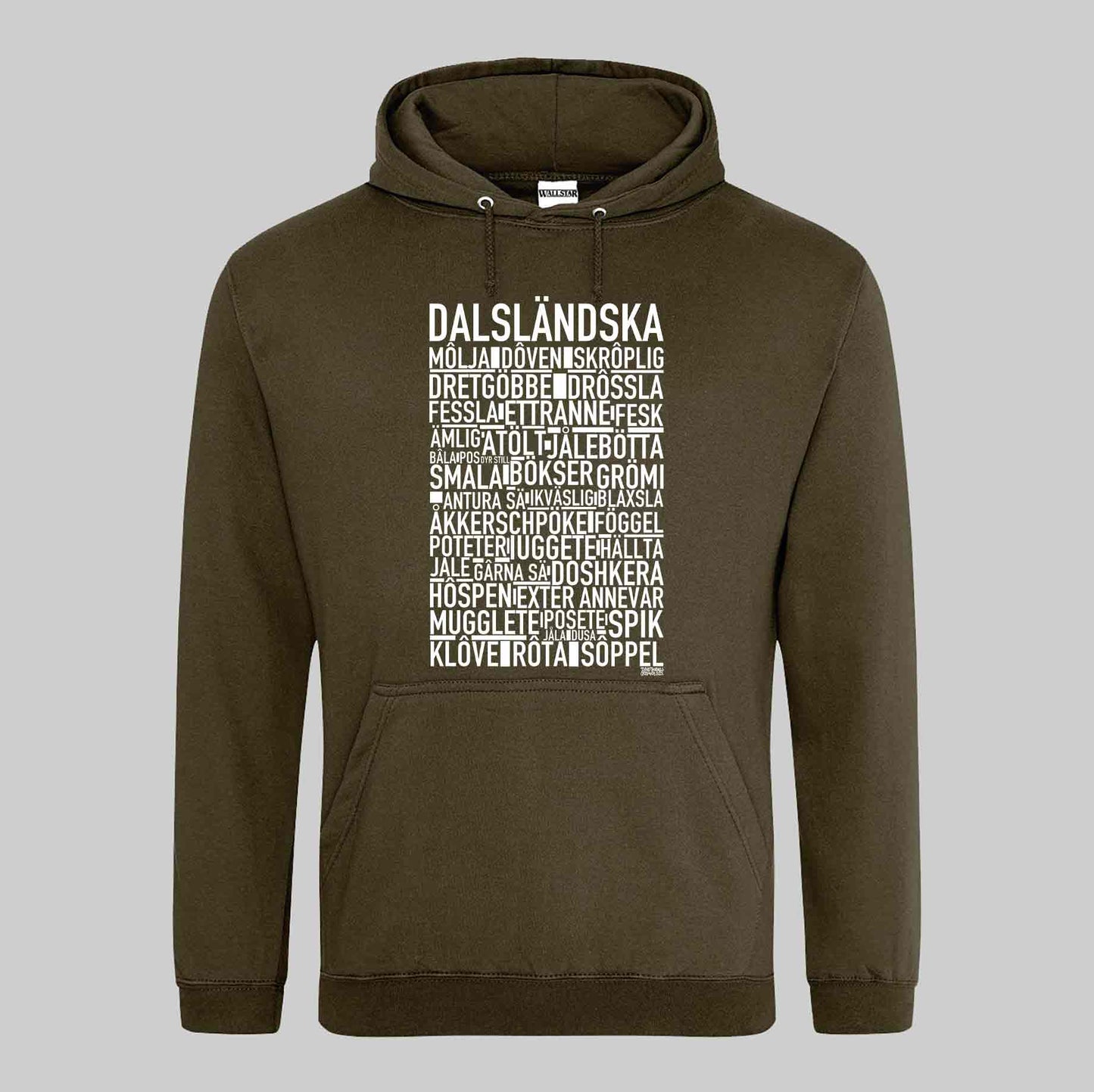 Dalsländska Dialekt Text Hoodie