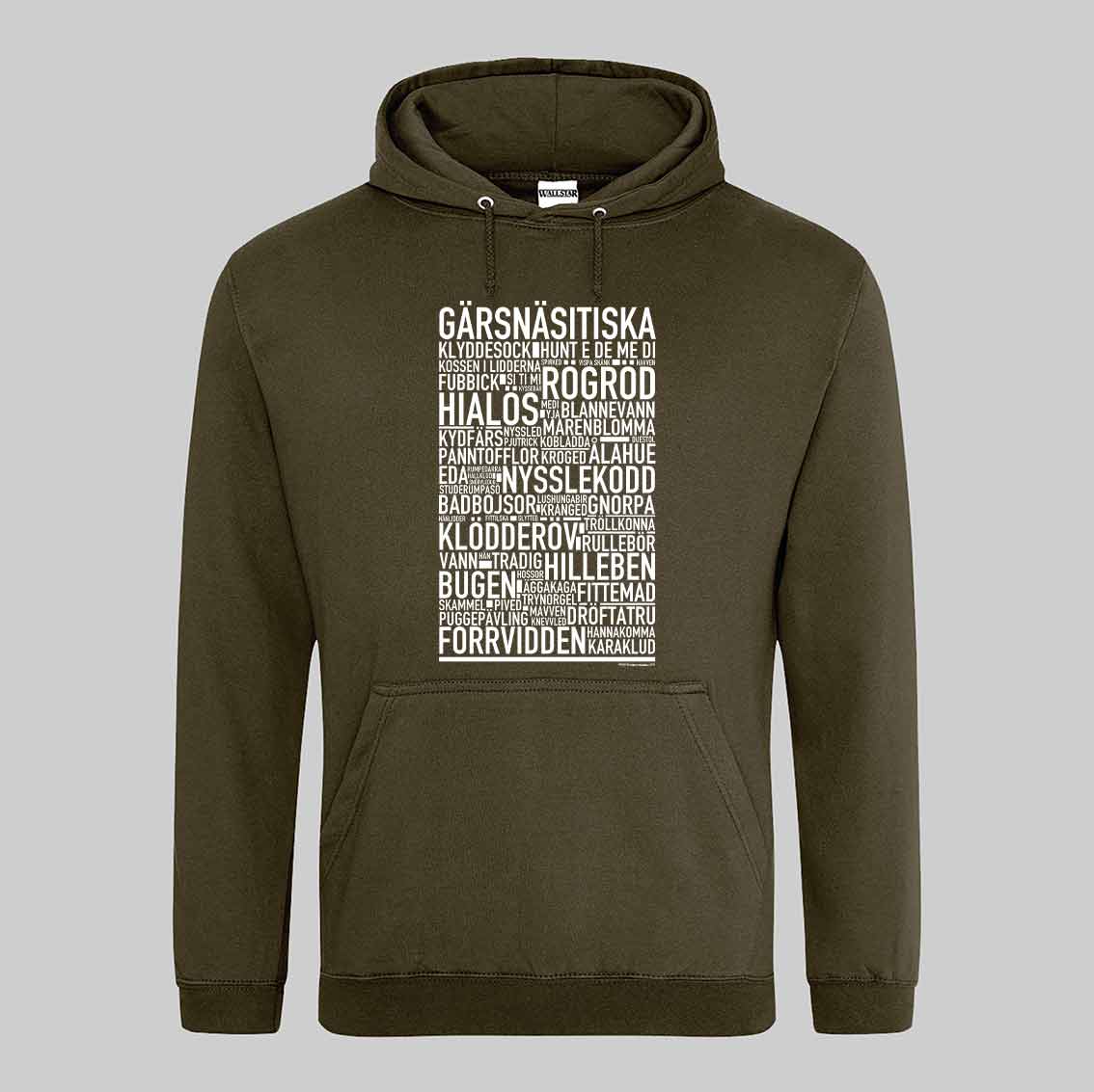 Gärsnäsitiska Dialekt Text Hoodie