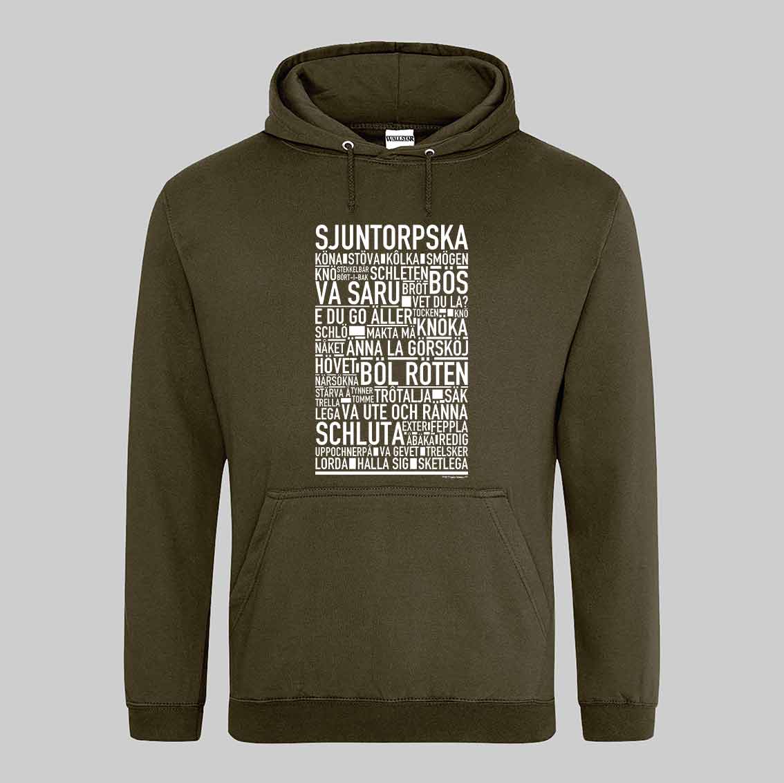 Sjuntorpska Dialekt Text Hoodie