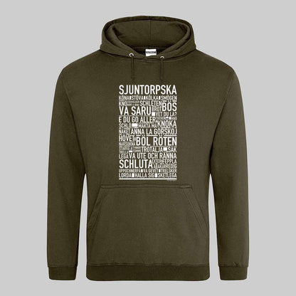 Sjuntorpska Dialekt Text Hoodie