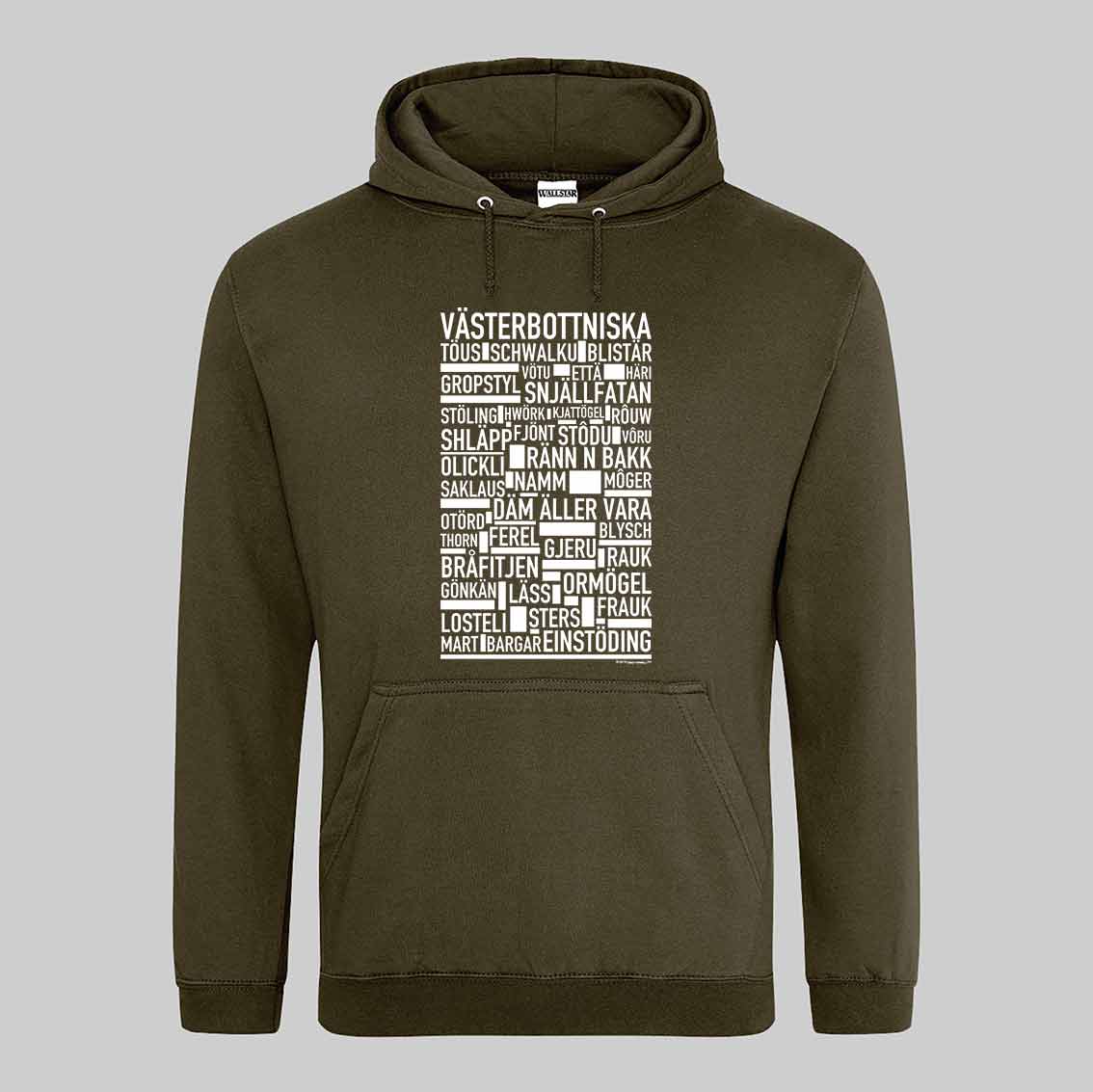 Västerbottniska Dialekt Text Hoodie