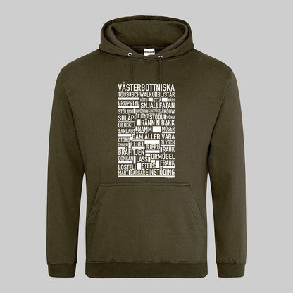 Västerbottniska Dialekt Text Hoodie