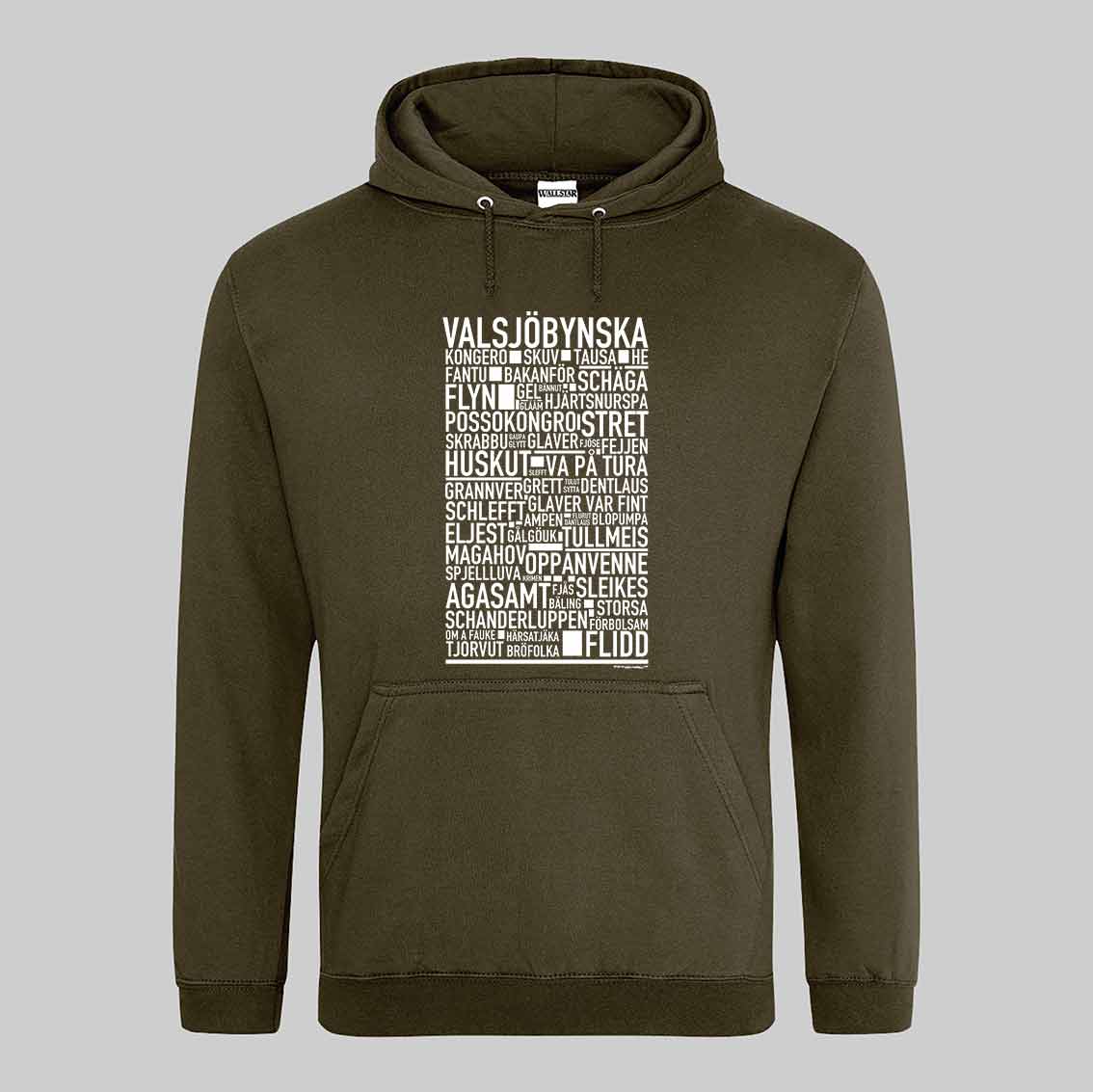 Valsjöbynska Dialekt Text Hoodie
