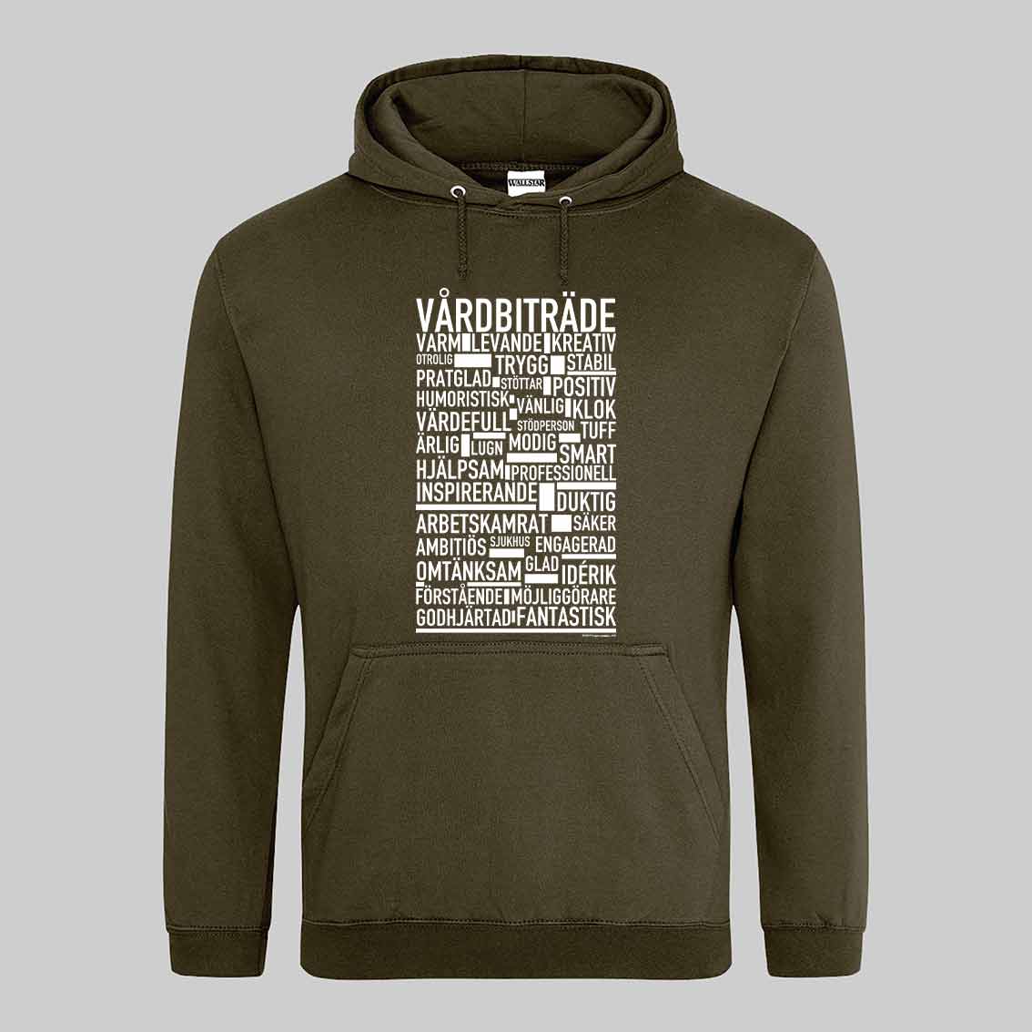 Vårdbiträde Text Hoodie