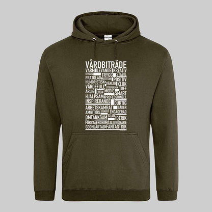 Vårdbiträde Text Hoodie