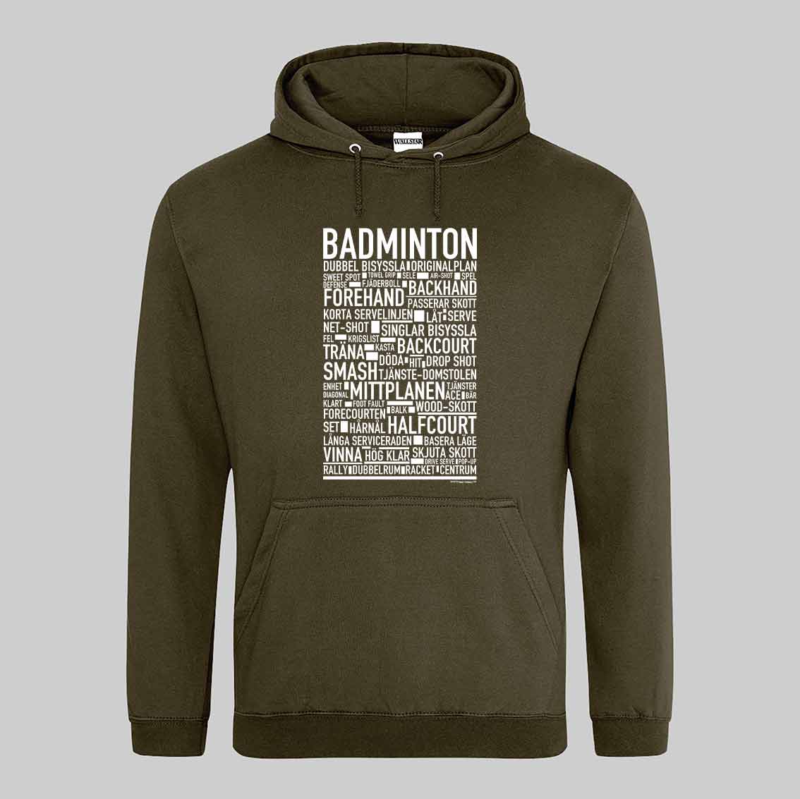 Badminton Text Hoodie