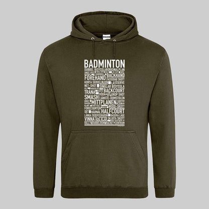 Badminton Text Hoodie
