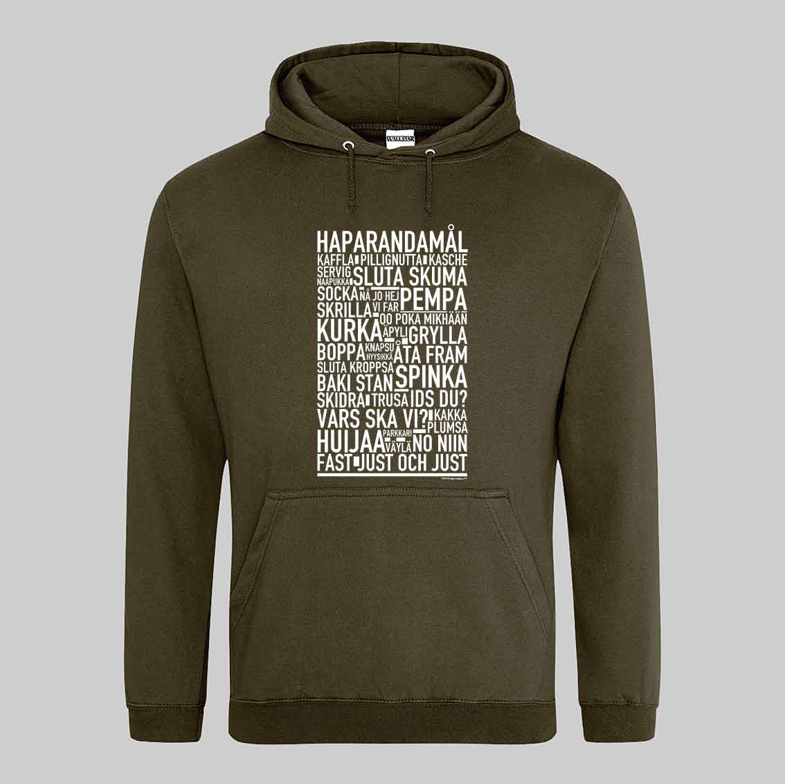 Haparandamål Dialekt Text Hoodie