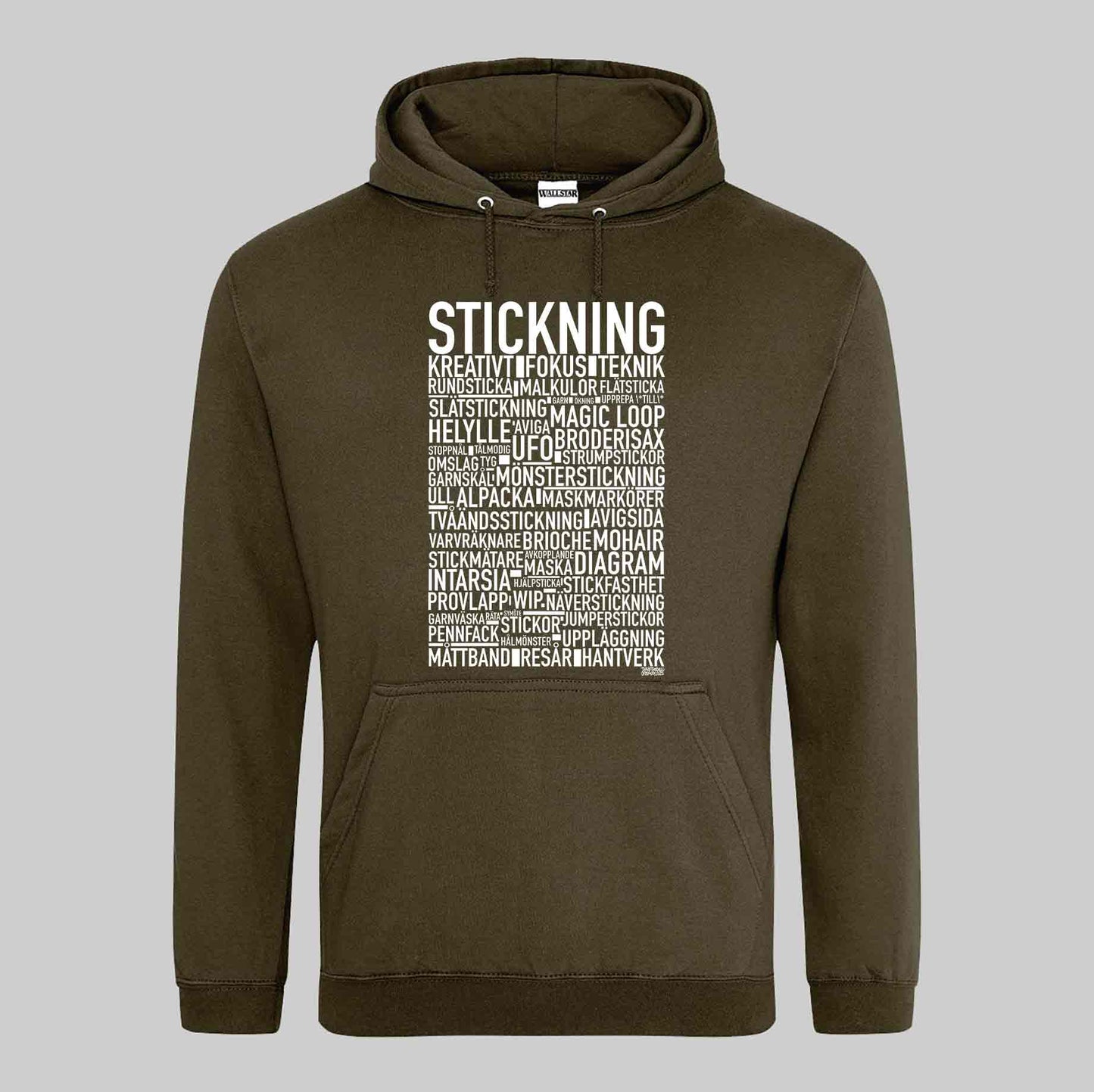 Stickning Text Hoodie
